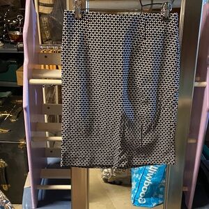 Elegant Black and White Patterned Skirt